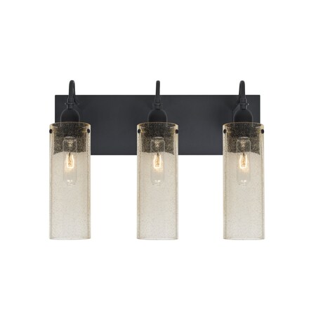 Besa Lighting Juni 10 Vanity, Gold Bubble, Black, 3x60W Incandescent 3WG-JUNI10GD-BK